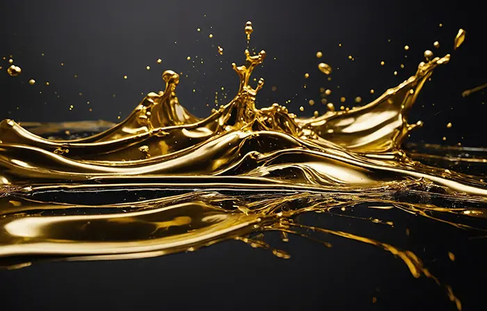 Shimmering Gold Wave Wallpaper